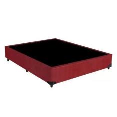 Imagem de Base Box Casal Blindado Suede Vermelho - Imperium do Sono