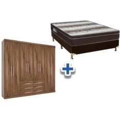 Imagem de Cama Box Casal + Colchão Light Ortobom + Guarda Roupa Master 8.6 Demolição