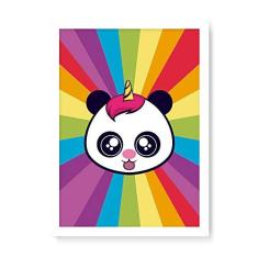 Imagem de Arte Maníacos Quadro Decorativo Pandacórnio - 23x16,25cm (Moldura caixa em laca )