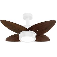 Imagem de Ventilador de Teto Aspen LED 6000k Venti-Delta Branco 4Pás Imbuia 220V