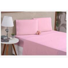 Imagem de Lençol King Size 4 Peças Algodão Rosa Hotel Motel Pousada - Beatriz En