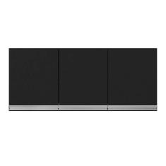Imagem de Armário De Cozinha Aereo 3 Portas 120Cm Andréia Preto - Ajl Móveis
