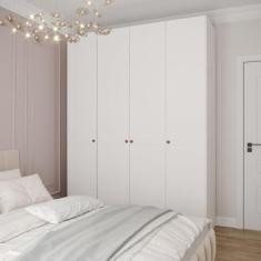 Imagem de Guarda Roupas Modulado 4 Portas Americanas Hera Cabecasa Madeiramadeira Branco Geada