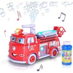 Imagem de Caminhão De Bombeiro Que Solta Bolhas Com Luz Música - Toys