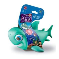 Imagem de Brinquedo Para Banho Tubarão Verde Family Shark +3 Meses Cometa Brinqu