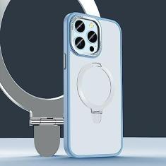 Imagem de Capa de telefone com suporte de anel magnético para iPhone 14 13 12 Pro Max Capa Carregamento sem fio Metal à prova de choque para celular, Azul Serra, para iPhone 13 Pro Max