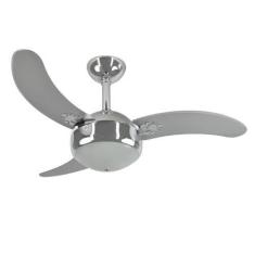 Imagem de Ventilador De Teto Infinity Max Cromo 3 Pás Mdf Prata 110V+Controle 10