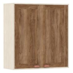 Imagem de Armário Aéreo De Cozinha 80 Cm 2 Portas De Abrir 2 Prateleiras Sofia L