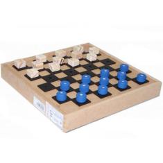 Imagem de Jogo de Tabuleiro Braille Dama de Madeira - Carlu