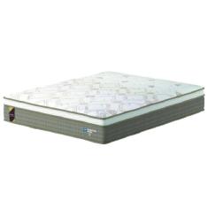 Imagem de Colchão Casal King Molas Ensacadas Guarda Costas Alameda 193x203x30cm Marrom/Branco Probel