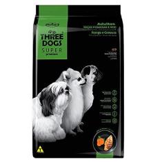 Imagem de Ração Three Dogs para Cães Adultos de Raças Pequenas e Mini Sabor Frango - 15kg