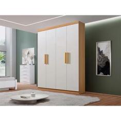 Imagem de Guarda-Roupa 4 Portas Cinamomo/Off White Colibri 1,38 D'Doro