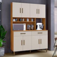 Imagem de Armario De Cozinha 8 Portas 2 Gavetas Fortaleza Cor:naturalle/off