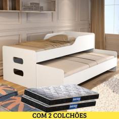 Imagem de Bicama Bibox Elis Auxiliar + 2 Colchões Probel D20cor:Branco - Kaza Ec