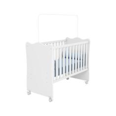 Imagem de Berço Doce Sonho Reto com Rodizio Branco - QMovi