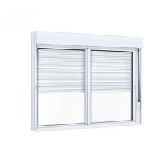 Imagem de Janela Veneziana Alumínio com Persiana Black Out Integrada 2 Folhas Móveis Lucasa Eccellente  120cmx120cm Branco