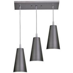 Imagem de Pendente Mini Toquio Triplo Aluminio Grafite