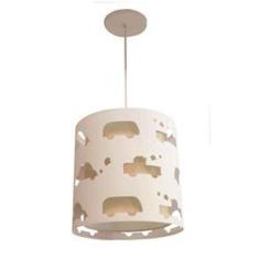 Imagem de Lustre Infantil Pendente Recorte Carrinhos  25X25 Crú