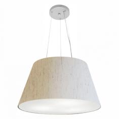 Imagem de Lustre Pendente Cone Md-4141 30/50X35cm Bivolt Linho Bege