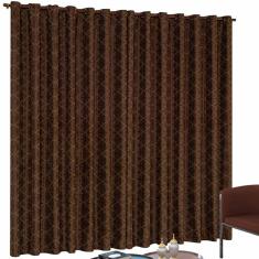 Imagem de Cortina Jacquard Para Sala E Quarto 3,00X2,80 Atena Tabaco