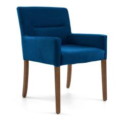 Imagem de Poltrona Decorativa Base Madeira Angel B-170 Veludo  - Domi