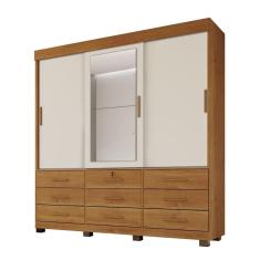 Imagem de Guarda Roupa mdp e bp 3 Portas 9 Gavetas Cinamomo Off
