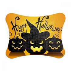 Imagem de Moldura de quebra-cabeça de Halloween com tema de fantasma, tema de Halloween