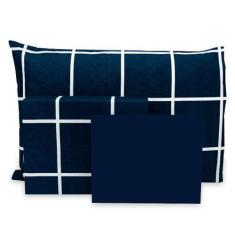 Imagem de Jogo De Lençol Solteiro 3 Pçs Percal Flex Estampado 400 Fios Toque Ace