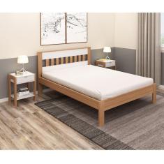 Imagem de Cama De Casal Para Colchão 138 X 188 Cm Multimóveis Cr35011 Amendoa/Branca