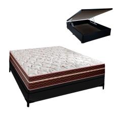 Imagem de Cama Box Preta Baú Solteiro Berlim Probel Molas Superlastic