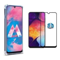 Imagem de Kit 3D M10 Capa Anti Shock Transparente + Película De Vidro 3D Galaxy