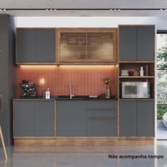 Imagem de Cozinha Completa com Vidro Reflecta 5 Peças 11 Portas 3 Gavetas Viena