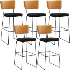 Imagem de Kit 05 Banquetas Altas Sala De Jantar Fixa Allana L02 Cour ss
