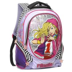 Imagem de Mochila Feminina Infantil Escolar Costas Holográfica Lilás