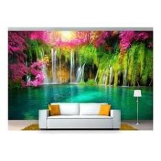 Imagem de Papel De Parede Cachoeira Natureza Mata 3d 6m² Nch198