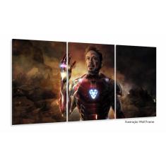 Imagem de Quadro Homem de Ferro Para Quarto 120x60 3 peças Mosaico