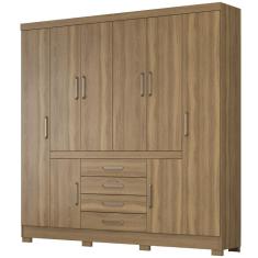 Imagem de Guarda Roupa Casal Demóbile New Realce 8 Portas 04 Gavetas Com Pés Amendola Touch 138