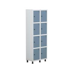 Imagem de Armário Locker Guarda-roupa 8 Portas Aço Grp 502/8 Branco/Azul Dali