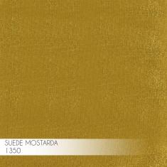 Imagem de Banqueta Decorativa Rubel Base  Suede Mostarda - Gran Belo
