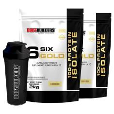 Imagem de 2x Whey Isolado Six Gold 2kg + Coqueteleira - Bodybuilders-Unissex