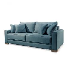 Imagem de Sofá 3 Lugares Fixo Living Hotello Linho Azul 2m