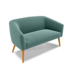 Imagem de Sofá Namoradeira 2 Lugares Pé Palito Castanho Stella Bouclê D03 - D'ro