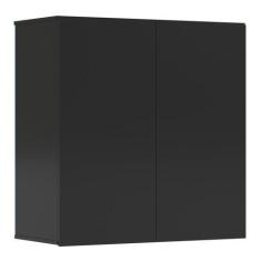 Imagem de Armário De Cozinha Aéreo 2 Portas 67cm Italy Preto - Ej Móveis - Ej Mo