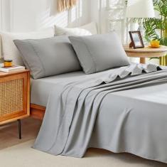 Imagem de Jogo De Lençol Queen 4 Peças Milano Percal 400 Fios Ponto Palito - Bel