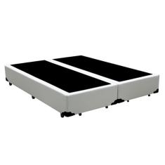 Imagem de Cama Box Casal 138 Bipartido Bello Box - Tecido Sintético Branco