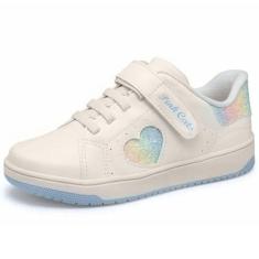 Imagem de Tênis Infantil Menina Casual Glitter de Coração Pink Cats