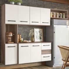 Imagem de Cozinha Compacta Suspensa Juliete 7 Portas 2 Gavetas Carvalho Nature/O