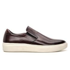 Imagem de Slip On Masculino Em Couro Casual Tênis Conforto Dia A Dia-Masculino