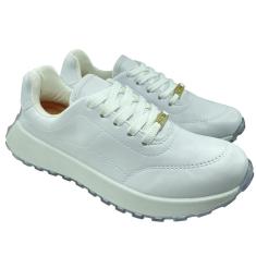 Imagem de Tênis Vizzano Plataforma Casual Pelica Feminino - Branco - 40-Feminino