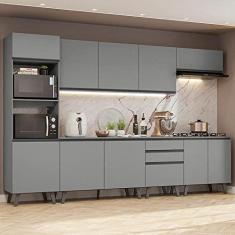 Imagem de Armário de Cozinha Completa 320cm Cinza Nice Madesa 06